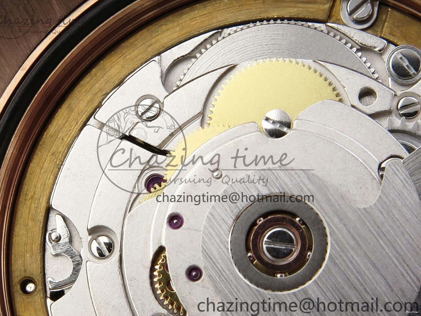 MiroTime 0413 Sophisticated Day Date 36 RG RAF 1:1 Best Edition Green Stone Dial on RG Bracelet A 1846